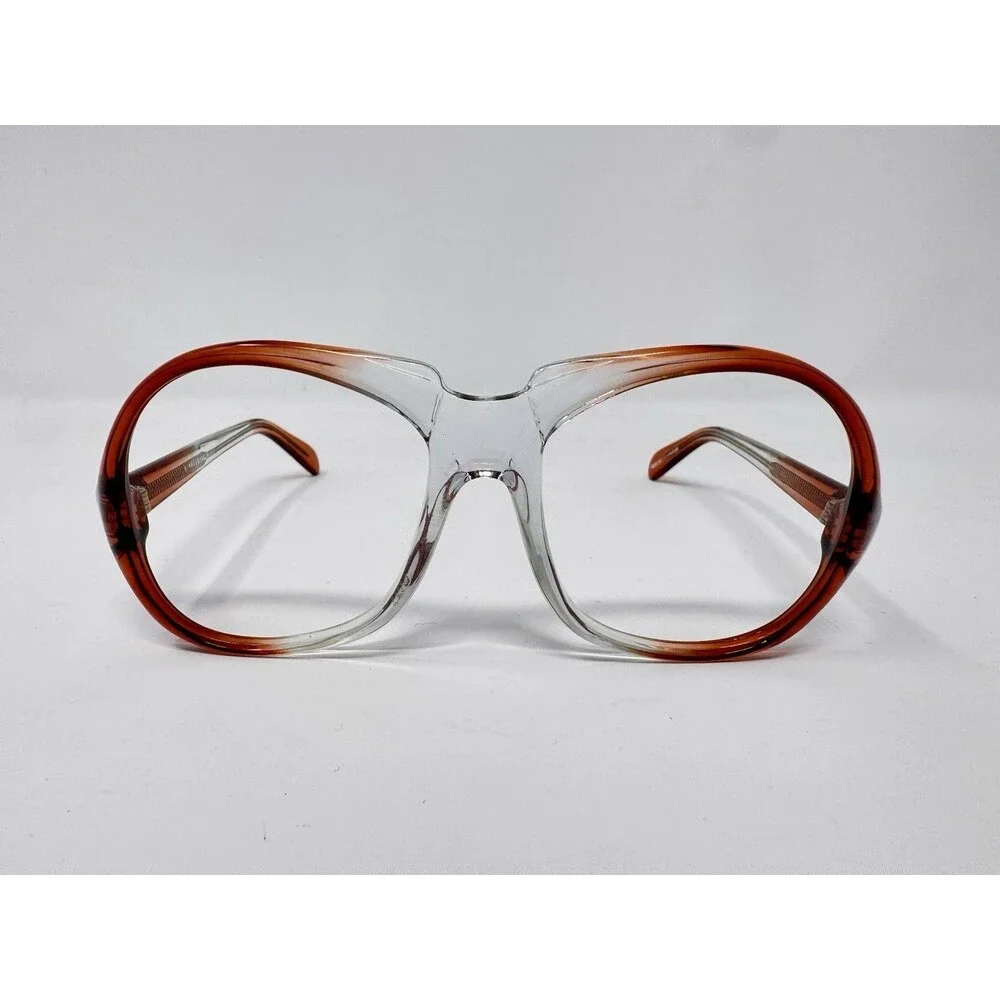 Winbeldon Ruby Vintage Eyeglass Frames Only 50-17-135 Orange Clear UK New Old St